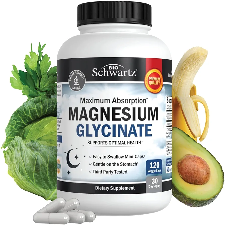 Magnesium Glycinate 500mg Capsules to Support Stre