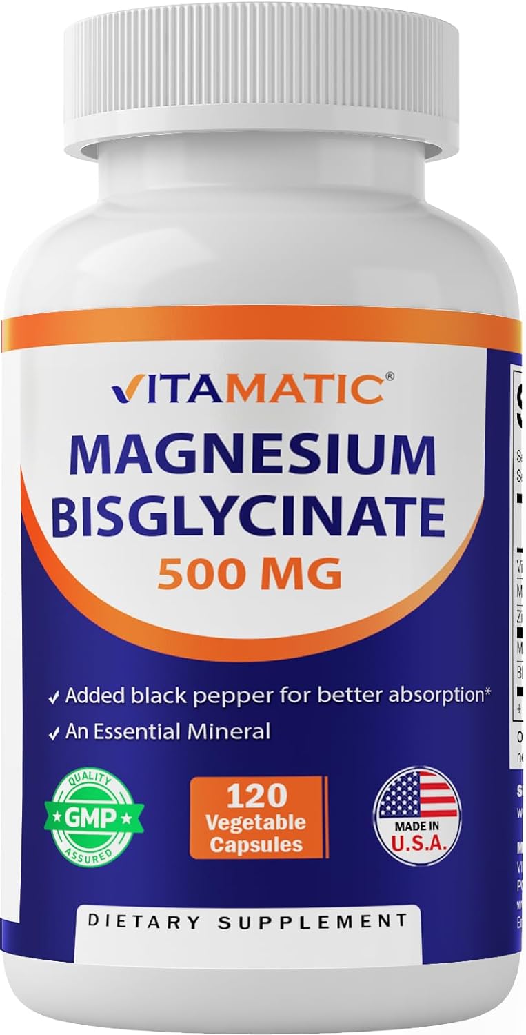 Vitamatic Magnesium Bisglycinate 500mg - 120 Veget