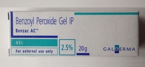 Galderma Benzoyl Peroxide 2.5% Benzac AC 20GM for acne,
