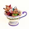 Disney Traditions by Jim Shore “Cinderella” Jaq and Gus Teacup Stone Resin Figurine, 4.25”