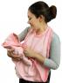 Extra Large Hands Free Absorbent Hooded Towel, Pink, Frenchie Mini Couture