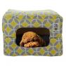 Nunubee Owl Animal Bed Canvas Pet Bed Triangle Dog Kennel Pet Nest Cat Pad Bed Yellow Small Large An