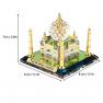 Hztyyier 3D Taj Mahal Architecture Model Kits Muslim Crystal Gilded Taj Mahal Indian Building Model 