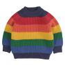 Peecabe Toddler Baby Boy Girl Colorful Striped Rainbow Print Knitted Pullover Sweater Cotton Warm Sw…
