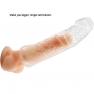 Crystal Soft Silicone Penis Extender Enlarger Sleeve Condom Sexual Delay Ejaculation Toy for Men (Le