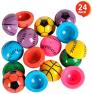 ArtCreativity 1.25 Inch Vinyl Sport Ball Poppers - Pack of 24 - Assorted Colors - Awesome Pop Up Toy