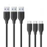 Anker Powerline USB-C to USB 3.0 Cable (3ft) (Pack of 3)