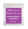 3/16 inch Orthodontic Elastic Rubber Bands 100 Pack Natural Medium Force 3.5 oz Small Rubberbands ma