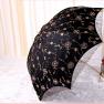 PANYUSAN Sun &Rain Umbrella Folding Lace Embroidery UV Protection UPF 50+ with Black Underside i
