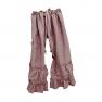 Homeparty Womens Ruffled Pants Plus Size Solid Cotton Linen Folds Casual Loose Color: Pink