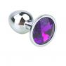 Catmaster Stainless steel Anal Butt Plug 3D Jewelry Small Size 1Pcs (purple)