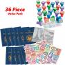 12 Passport Books with Stickers and 24 Stampers for Kid