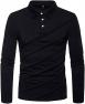 OSTELY Men's Shirt Autumn Winter Casual Patchwork Stripe Button Long Sleeve Top Blouse
