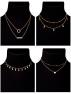 9 Pieces Gold Layering Chain Choker Neck…
