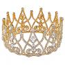 Sant Fe Royal Gold Plated Crown Tiaras Queen/princess Hair Jewelry Wedding Bridal Jewelry (Gold)