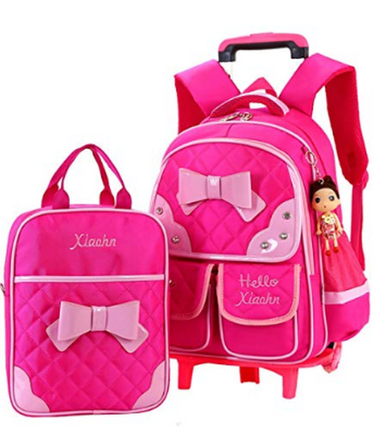 COOFIT 2Pcs School Backpack School Bag Bookbag Cute Knapsack Waterproof Dustproof Bag Rolling Backpa