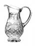 Barski - Hand Cut - Mouth Blown - Crystal Footed Pitcher - with Handle - With Grapevine Design - 54 