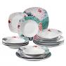 VEWEET 18-Piece Porcelain Dinnerware Set Splendor …