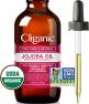 Cliganic USDA Organic Jojoba Oil, 100% Pure (4oz Large) | Natural Cold Pressed Unrefined Hexane Free