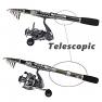 Sougayilang Telescopic Fishing Rod Reel Combos With Carbon Fiber Fishing Pole Spinning Reels And Fis