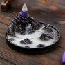 Ceramic Censer Dragon Smoke Backflow Incense Burner Holder + 10 Cones