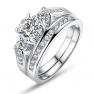BISAER Love Cubic Zirconia Engagement Wedding Ring…
