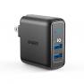 Anker Elite Dual Port 24W USB Travel Wall Charger PowerPort 2 with PowerIQ and Foldable Plug, for iP