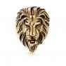 SAINTHERO Jewelry Punk Rock 316L Stainless Steel Roaring Lion Mens Ring Engraved Carved, Animal Styl