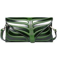 PIJUSHI Women Clutch Designer Leaf Purse Leather Crossbody Bags For Women (22290, Green)