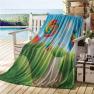 Fantasy, Weave Pattern Extra Long Blanket, Fantasy Candy Land with Delicious Lollipops and Sweets Su