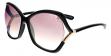 Tom Ford Astrid-02 Black / Purple Lens Mirror Sunglasses