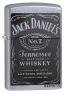 Zippo Jack Daniel's Lighters Whiskey Label Pocket Lighter, Street Chrome