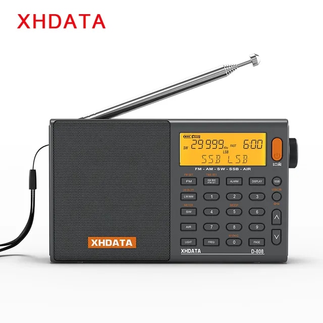 XHDATA D-808 Gray Portable Radio AM FM H…