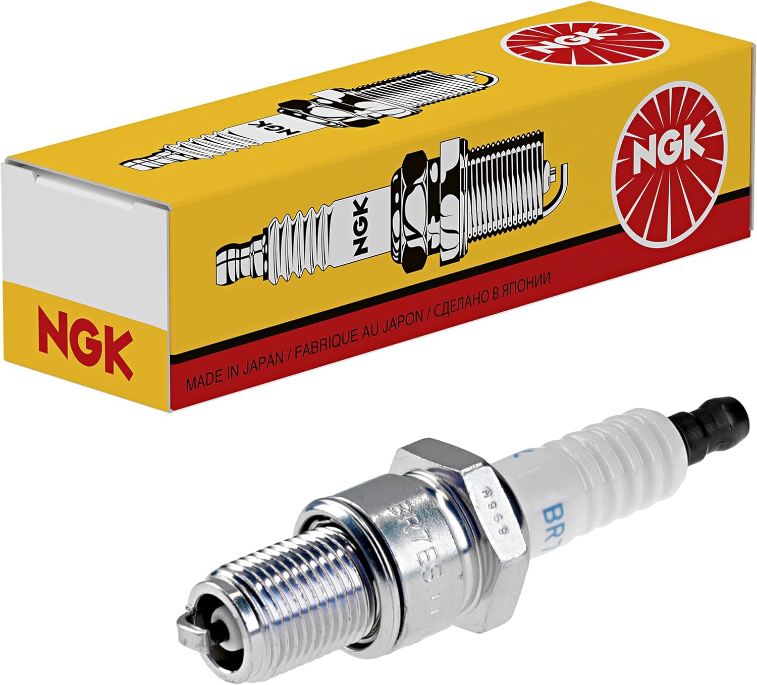 NGK (5722) BR9ES Standard Spark Plug, Pa…