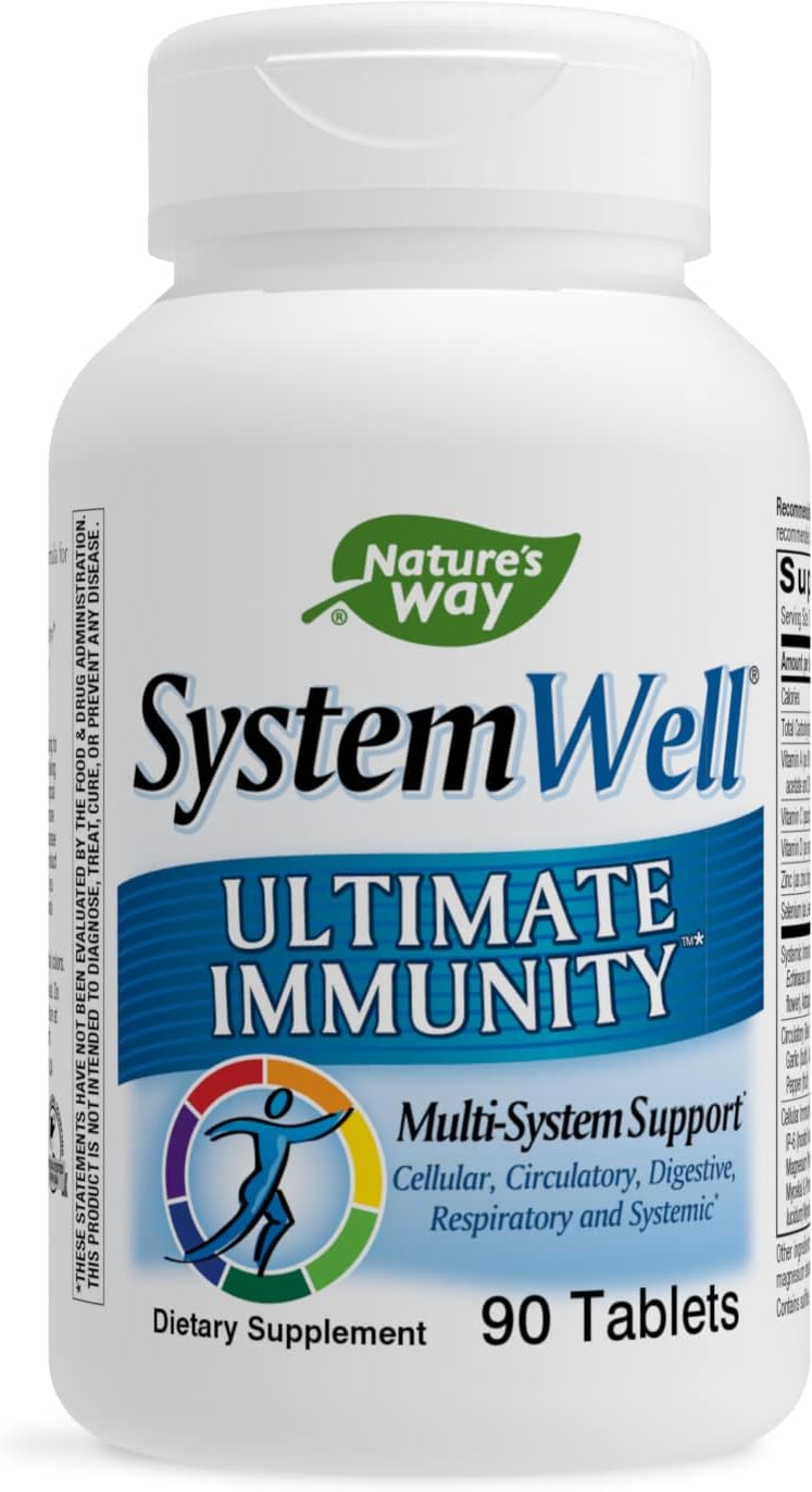 Natures Way Systemwell Ultimate Immunity, Multi-System Support* with Vitamins C, A, & D, Zinc, a