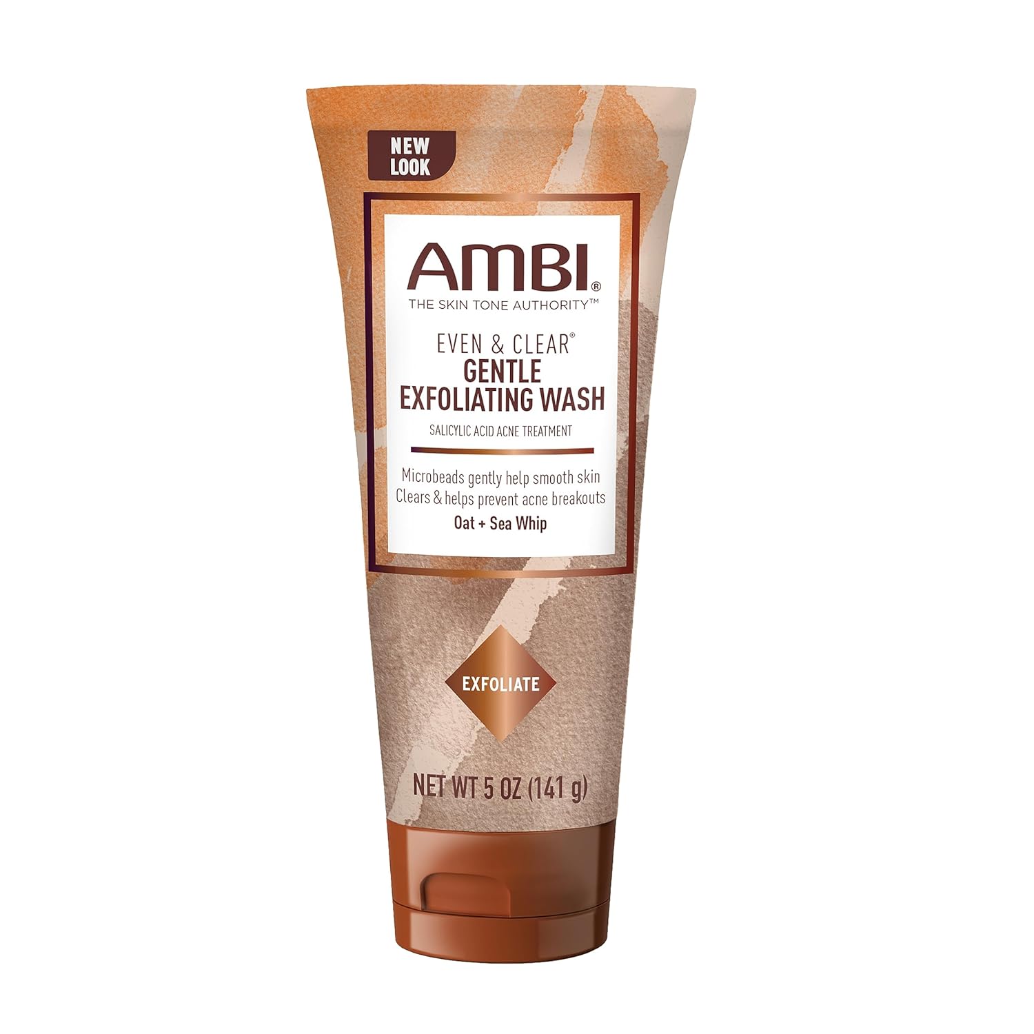 Ambi Even & Clear Gentle Exfoliating Wash I With Oat and Sea Whip | Salicylic Acid Acne Treatmen