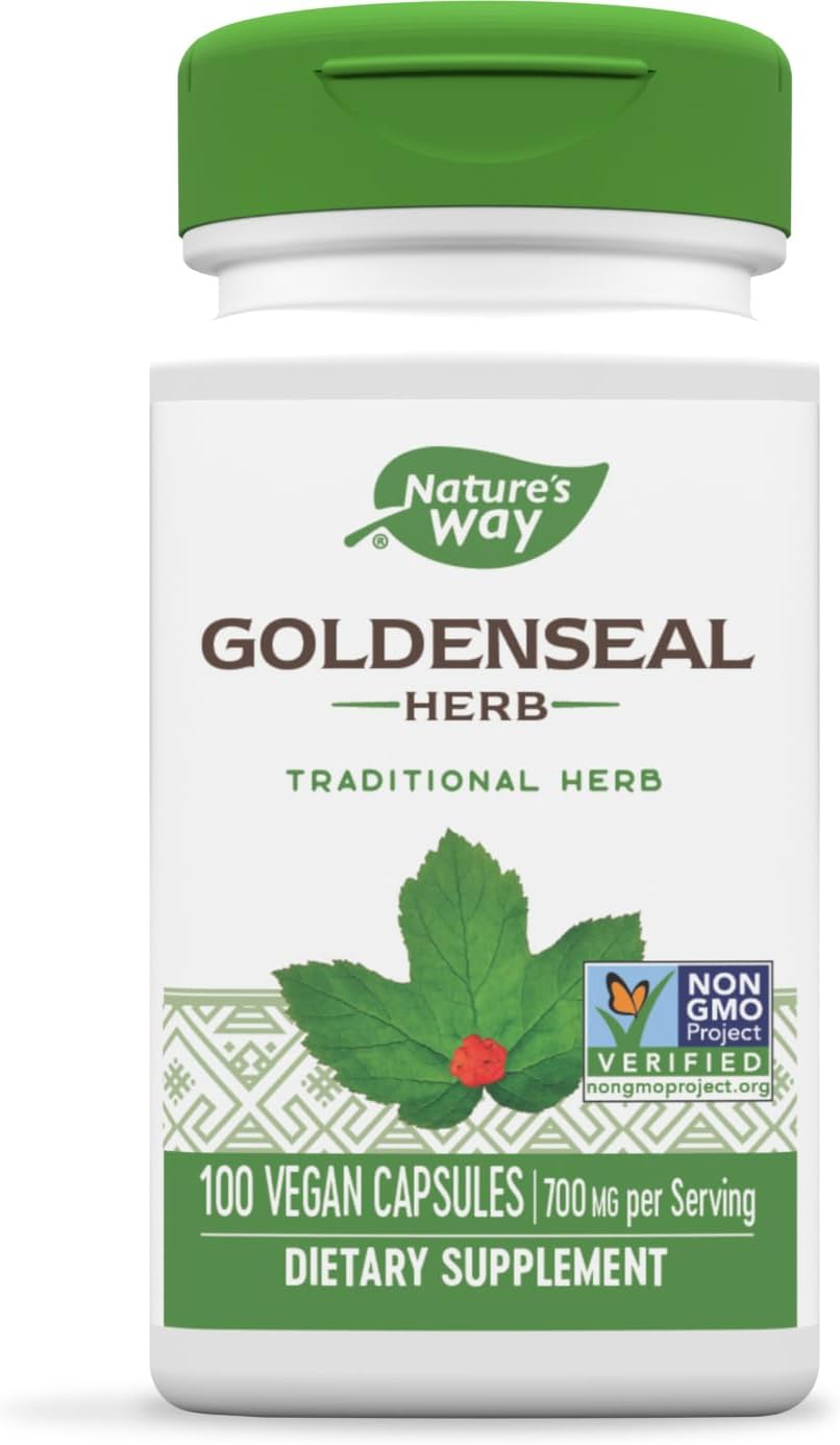 Natures Way Premium Herbal Goldenseal Herb 700 mg per serving 100 Vcaps