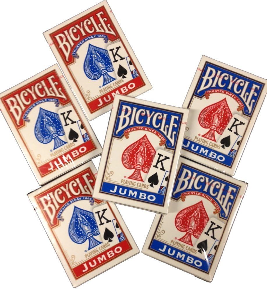 Bicycle Jumbo Index Playing Cards - 6 Decks