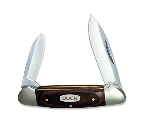 Buck 389 Canoe 2 Bladed Traditional Folding Pocket Knife (Wood)