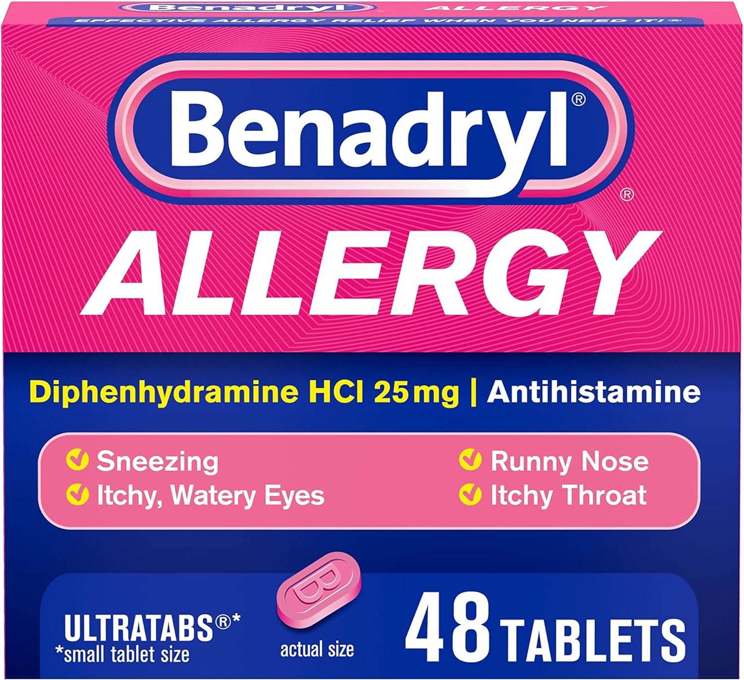 Benadryl Ultratabs Antihistamine Allergy Relief Tablets