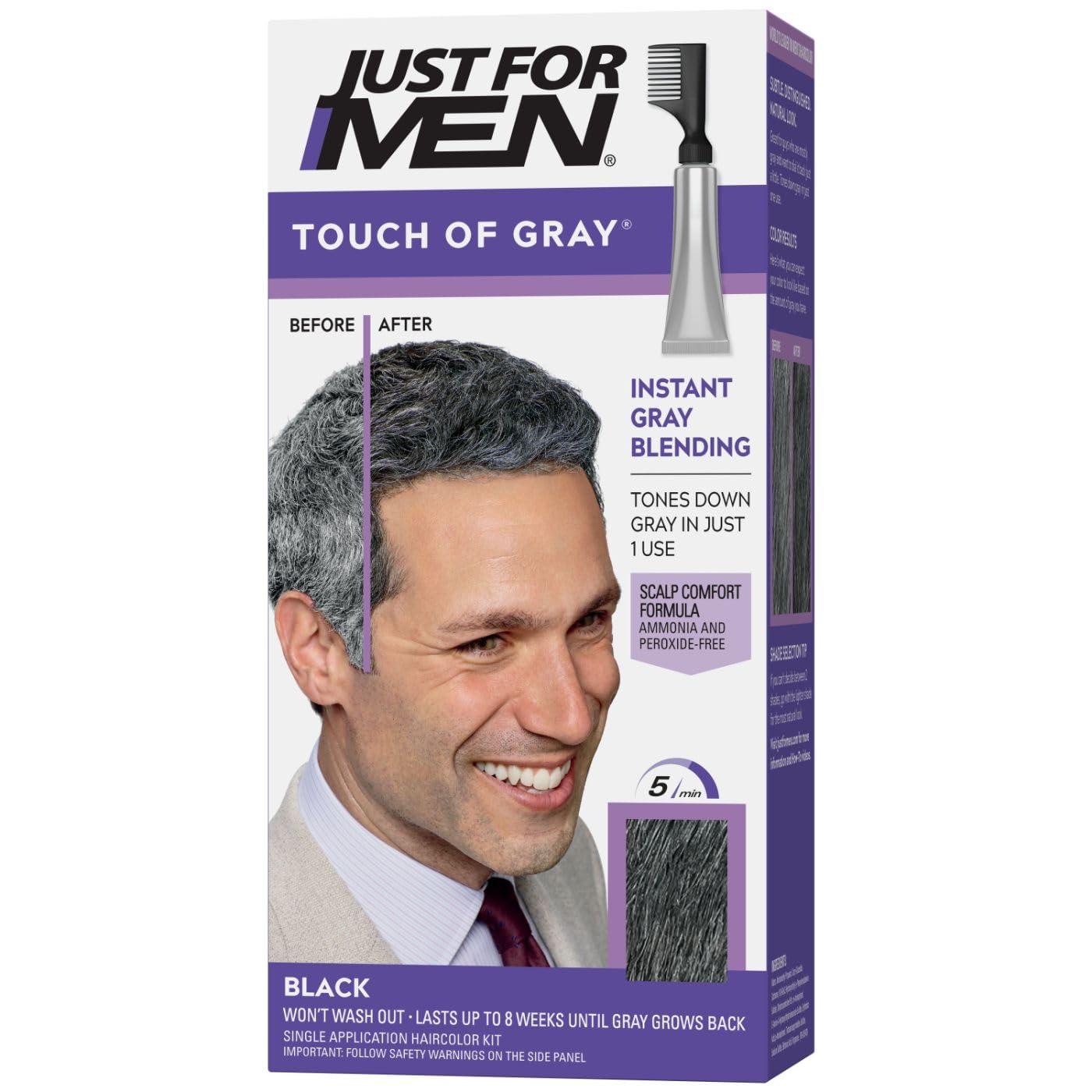 Just For Men Touch of Gray, Hair Coloring with Comb App