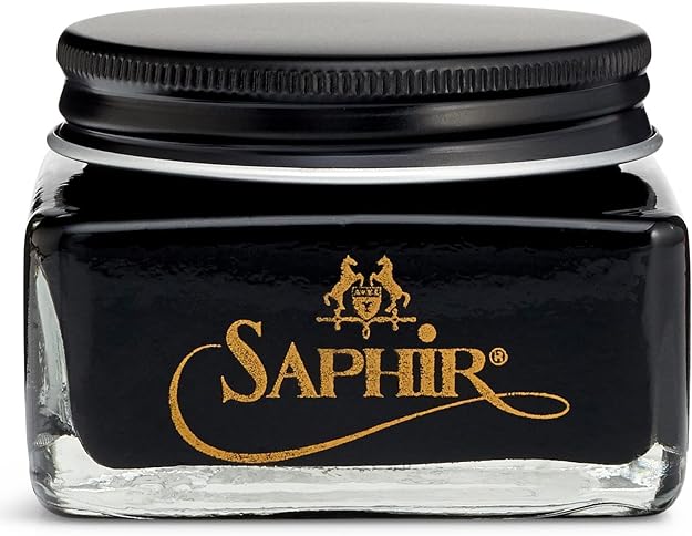 Saphir Pommadier Cream Shoe Polish - Black #01 Color Na