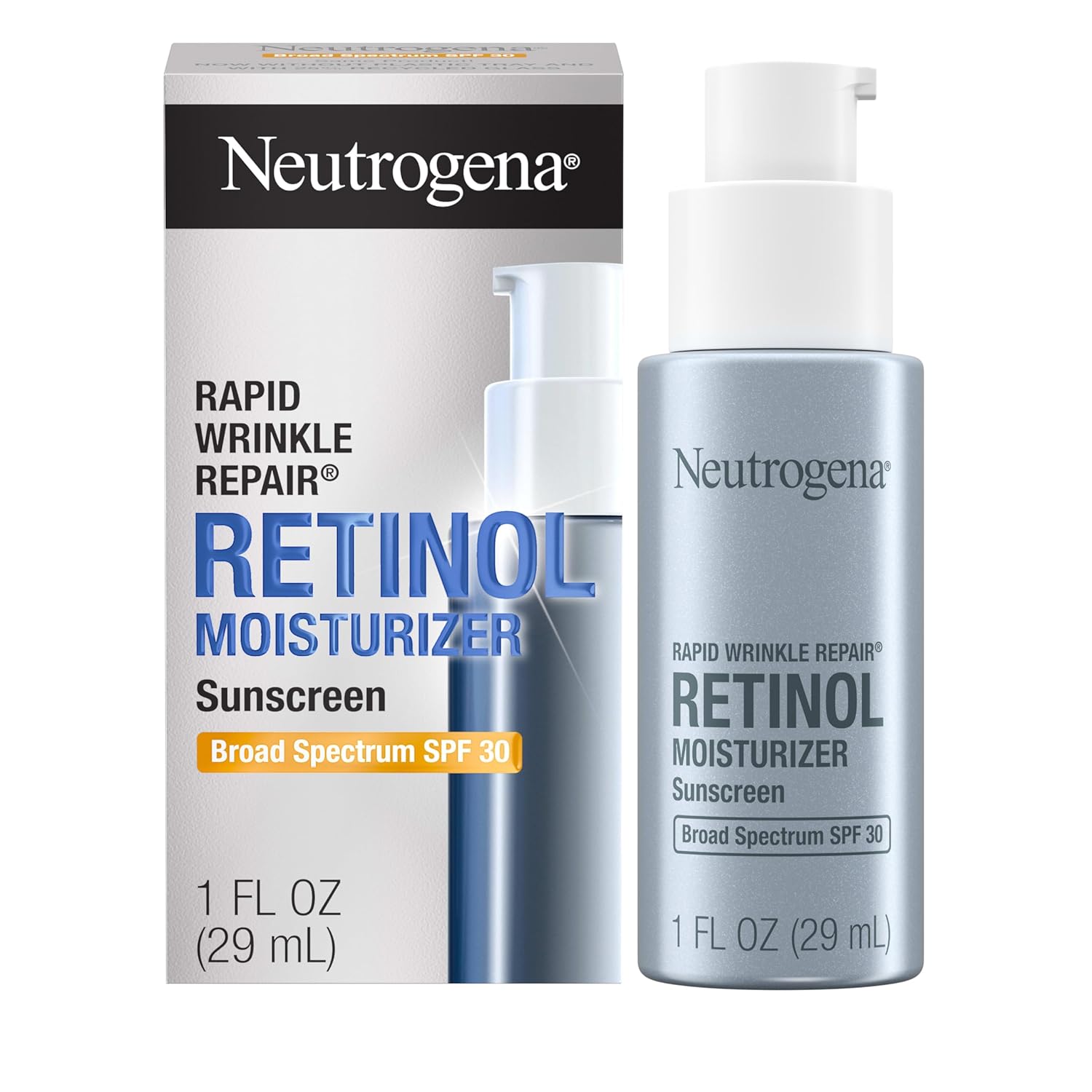 Neutrogena Rapid Wrinkle Repair Retinol Face Moisturizer with SPF 30 Sunscreen, Daily Anti-Aging Fac