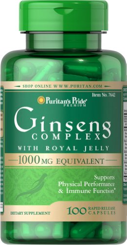 Puritan's Pride Ginseng Complex 1000 mg Rapid Release Capsules, 100 Count