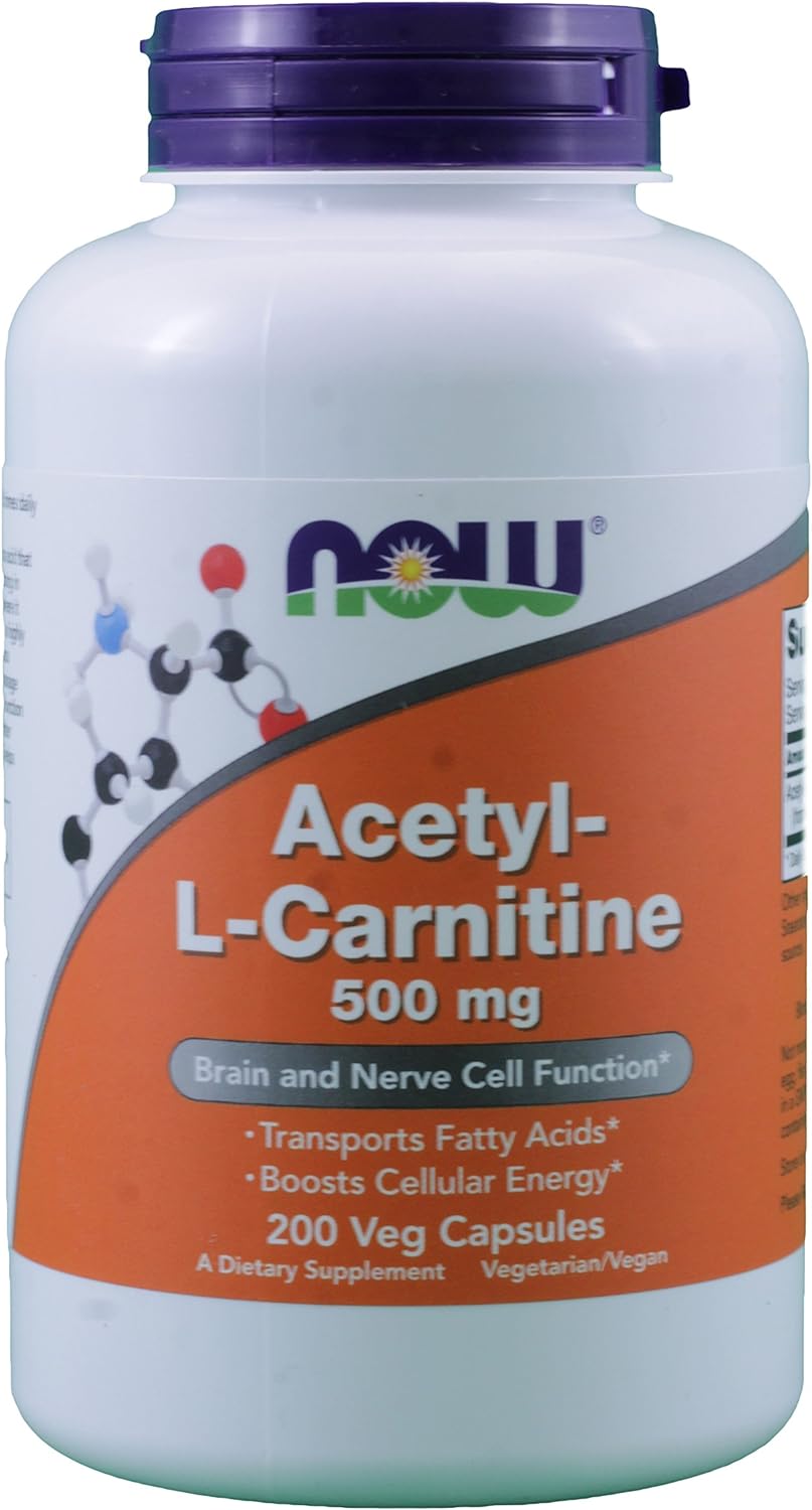 Now Foods Acetyl-L Carnitine 500 mg - 200 Vcaps