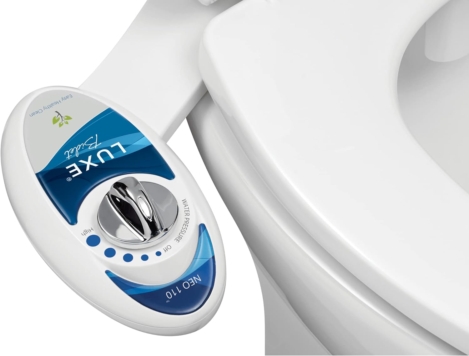 LUXE Bidet NEO 110 - Fresh Water Non-Electric Bidet Attachment for Toilet Seat, Adjustable Water Pre