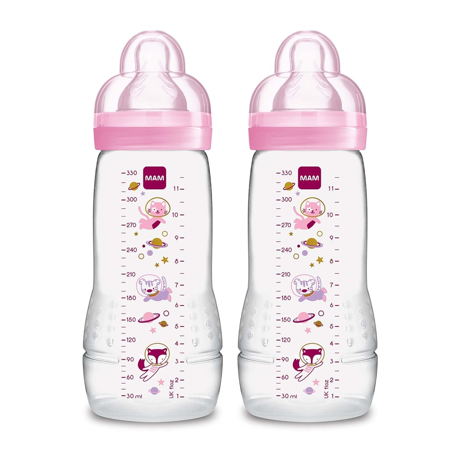 MAM Easy Active Baby Bottle 11oz, Easy Switch Between Breast and Bottle, Easy to Clean, 4+ Months, G