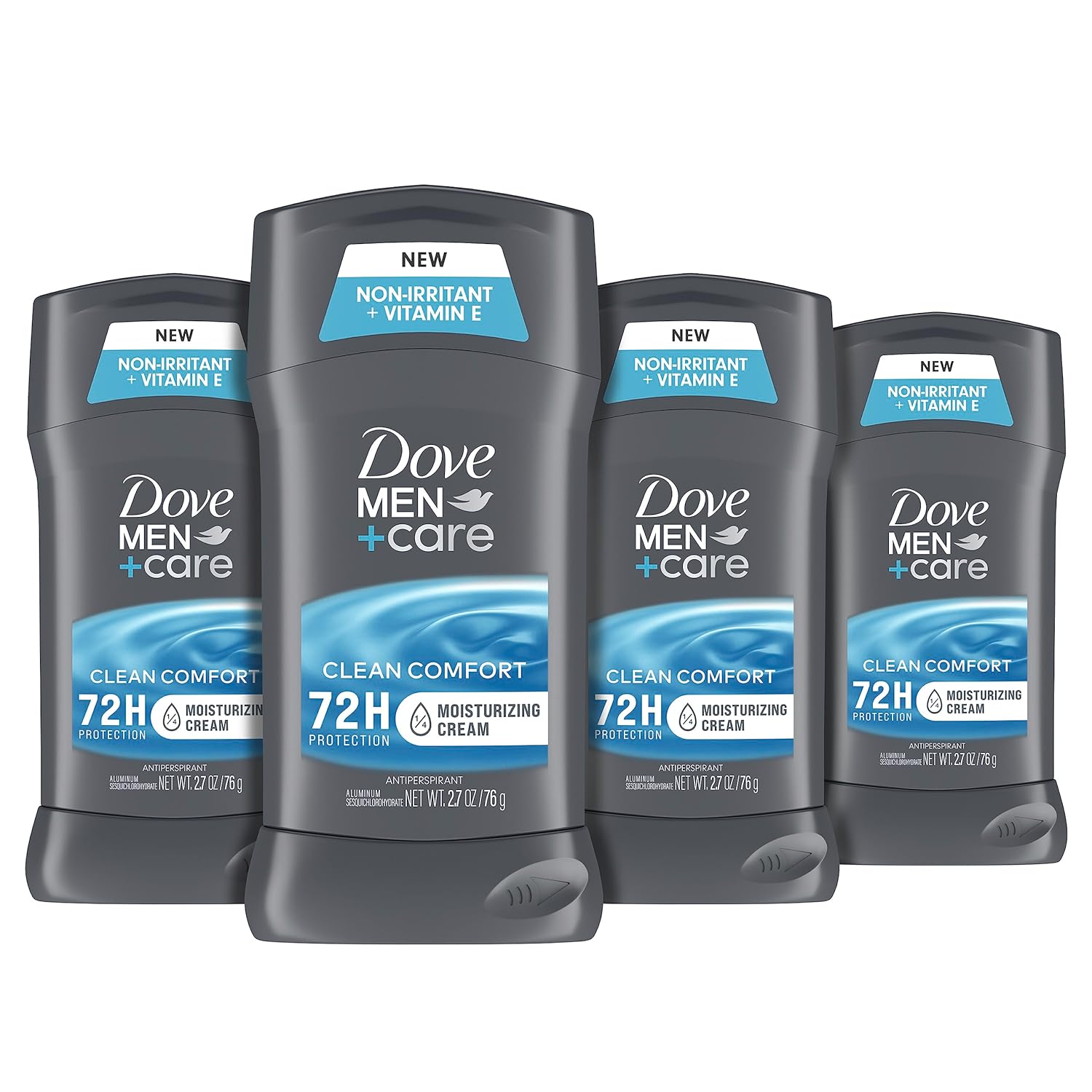 Dove Men+Care Antiperspirant Deodorant Stick Clean Comfort 4 Count 72-Hour Sweat & Odor Protecti