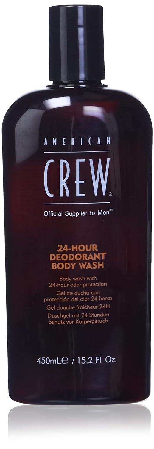 American Crew Men's Body Wash, Body Wash with 24 Hour Odor Protection, Deodorant Body Wash, 15.2 Fl 