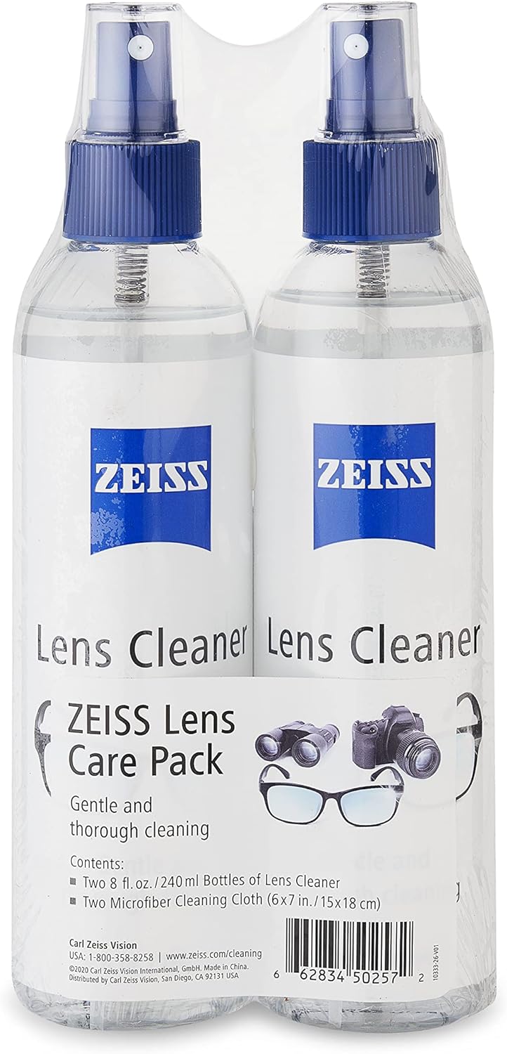 ZEISS Lens Cleaning Solution Kit (8 fl. oz. 2 pk.) 2 Bottles of Lens Spray, 2 Microfiber Cleaning Cl